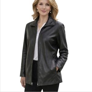 TIBOR Vintage Black Genuine Leather Jacket with Insulated Lining 90s Luxury  S